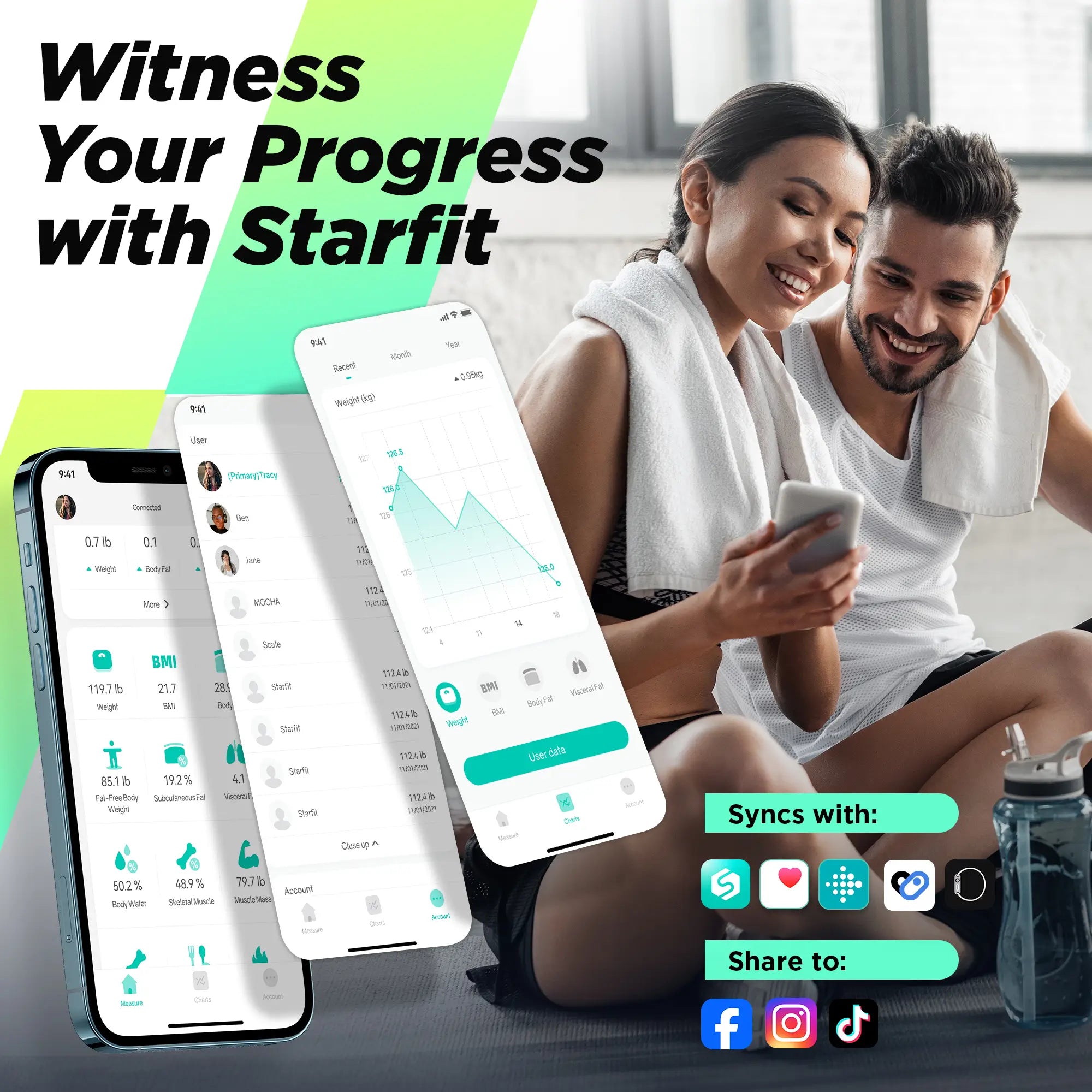 RunStar 4E SmartView Smart Body Scale