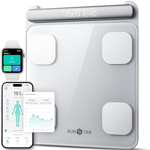 RunStar Smart Body Fat Scale|Accurate Health Tracker & Fitness Monitor ...