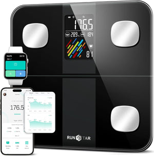 RunStar 4E SmartView Body Scale with 22+ Essential Body Metrics and 5-in-1 Display
